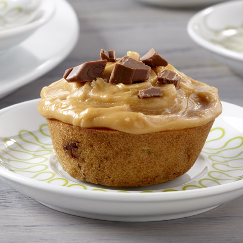 DAIRY MILK Banana Cupcakes with Peanut Butter Icing