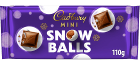 Cadbury Mini Snow Balls Chocolate Bar 110g