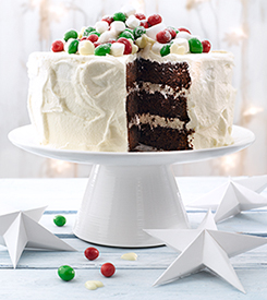 Sjokolade og peppermynte kake