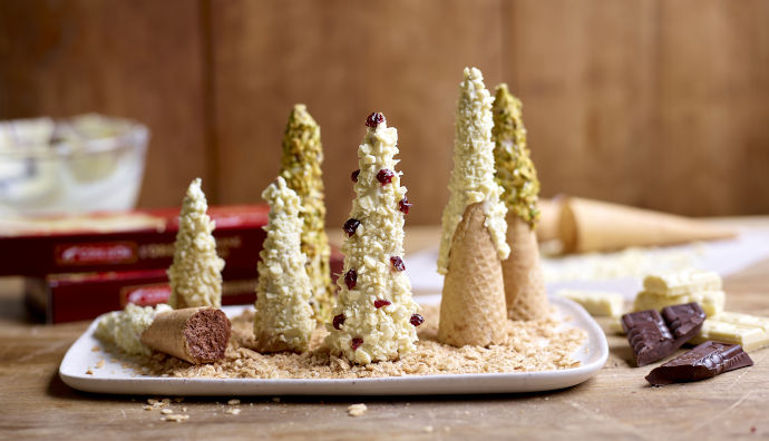 Sapins de Noël en cornets