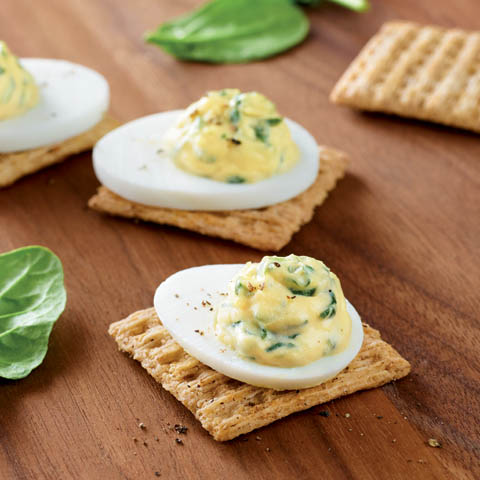 Creamy Spinach-Egg Toppers