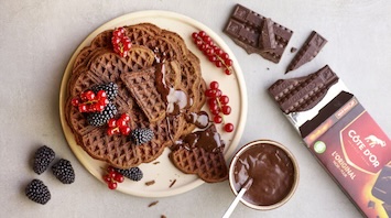 Petites gaufres au chocolat