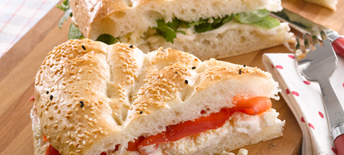 Miracel Whip Fladenbrot mit Schafskäse