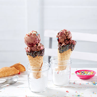 Cheesecake-Eis mit Milka