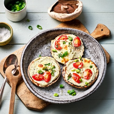 Champignons Portobello grillés et farcis au Philadelphia