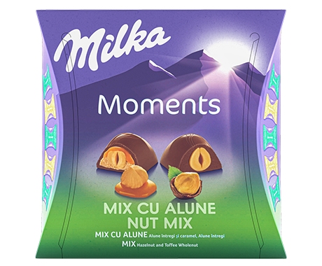 Milka Moments Mix Cu Alune 169G
