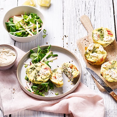 Bacon Spinat Muffins