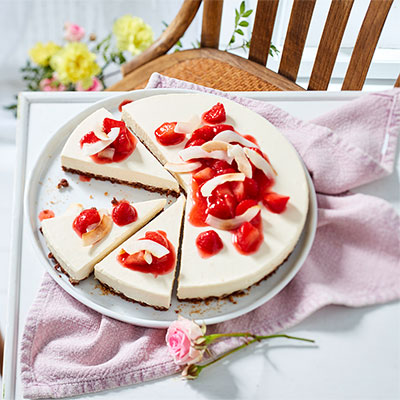 Mandel-Kokos-Cheesecake