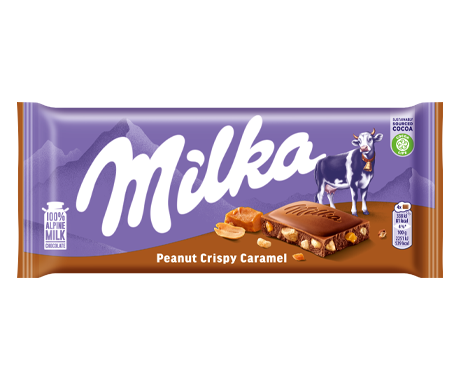 Milka Peanut Crispy Caramel 90G