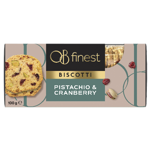 OB Finest Biscotti Pistachio & Cranberry 100g