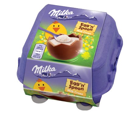 Milka Egg 'N' Spoon Milk Creme 4 X 34G