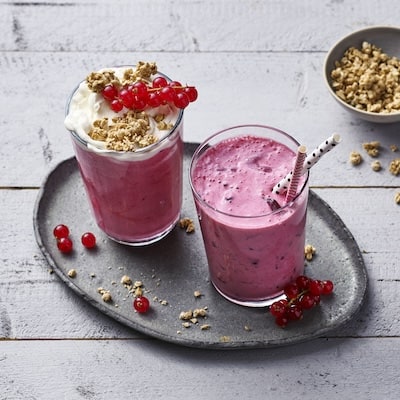 Frühstücks-Smoothie mit Philadelphia und Himbeeren