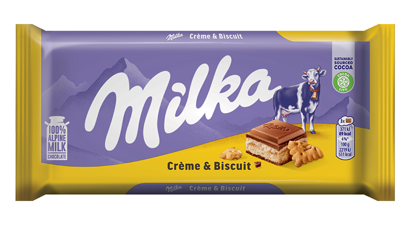Milka Cream and Biscuit 100g