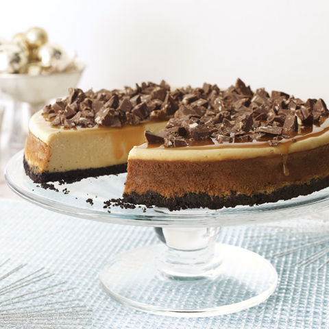 TOBLERONE Topped Caramel Cheesecake