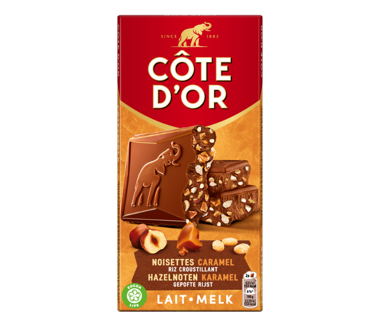 BLOC Lait Noisettes Caramel Riz Croustillant