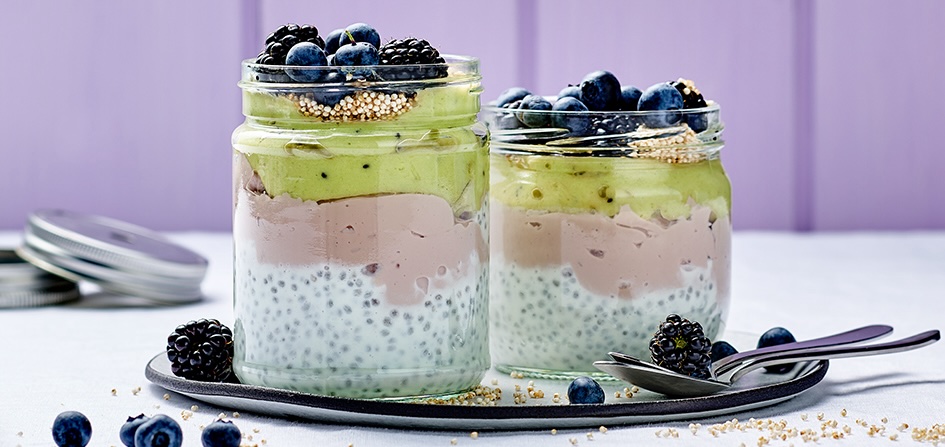 MondelezFoodservice | Chia-Pudding mit Fruchtpüree und Beeren
