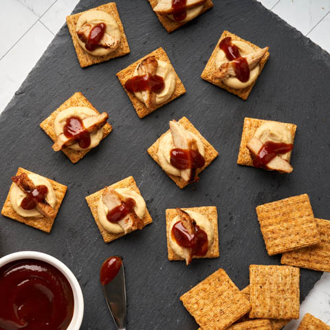 BBQ Chicken Topped Crackers