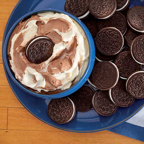 Marbled White Chocolate Brownie Dip